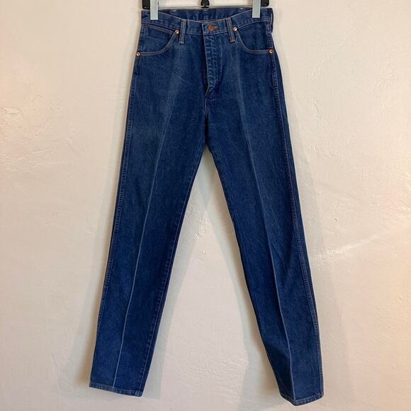 Wrangler Denim Blue Jeans‎ Vintage 80s Made in USA Cowboy Western - Picture 1 of 7